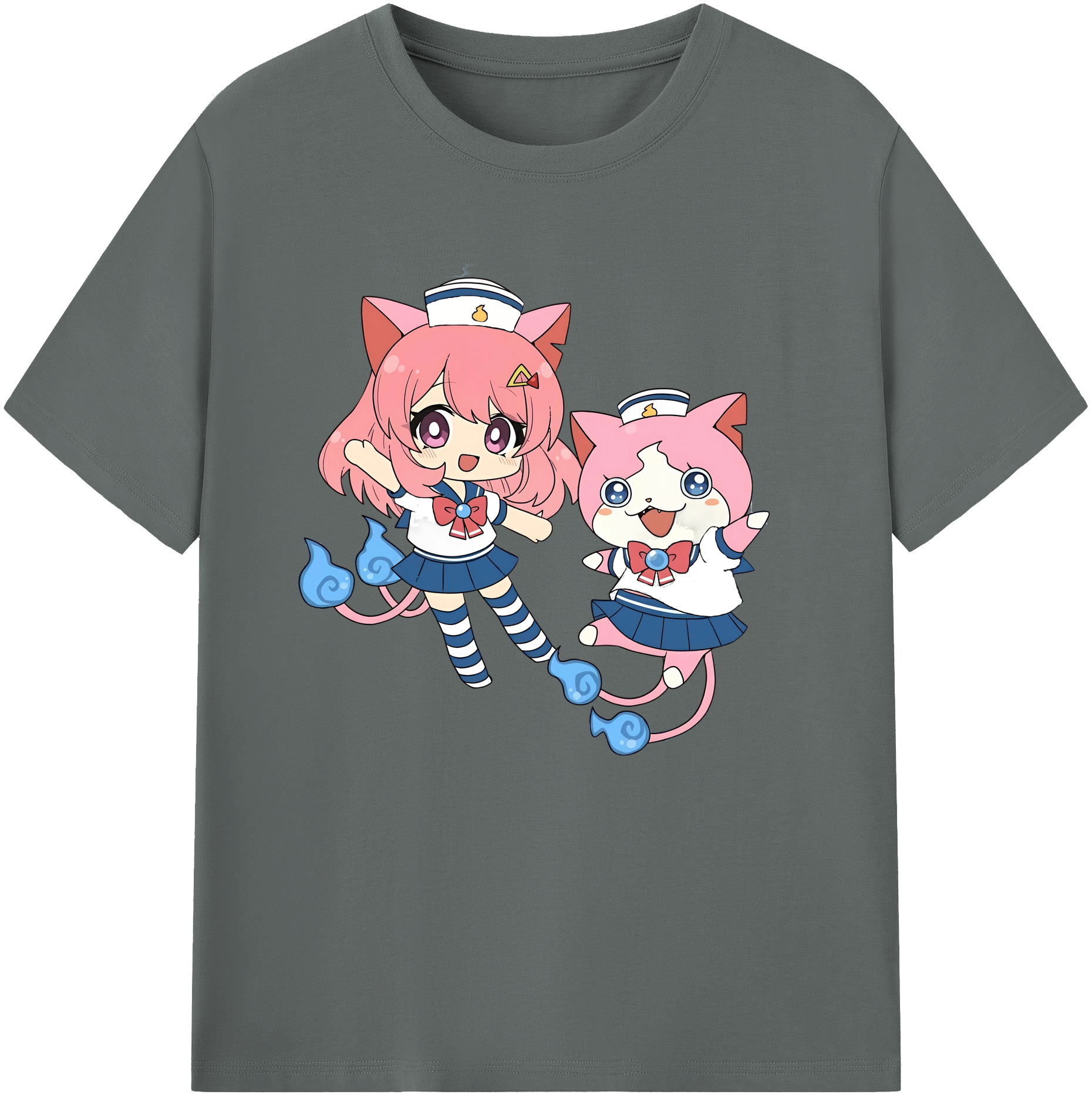 （画像用） 妖怪ウォッチ Yo-kai Watch 綿100％ メンズ半袖Tシャツ｜肌触りやわらか＆通気性